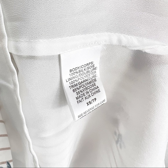 Cami NYC Racer Georgette Floral Stripe Silk Tank Top Blouse XS - Picture 8 of 9